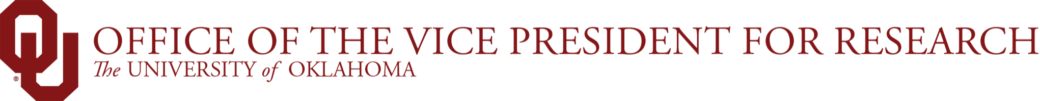 Office of the Vice President for Research, The University of Oklahoma website wordmark