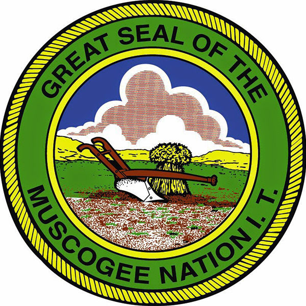 The Muscogee Nation seal.