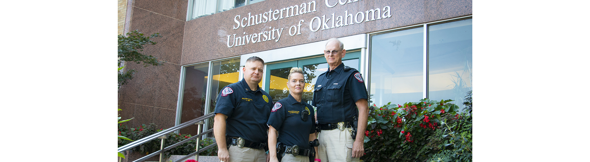 OUTPD Officers in front of Schusterman Center, University of Oklahoma