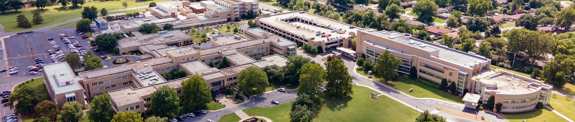 Aerial photo of OU-Tulsa campus
