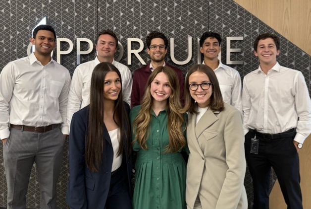 Emma Ludwig and her fellow interns at Opportune.