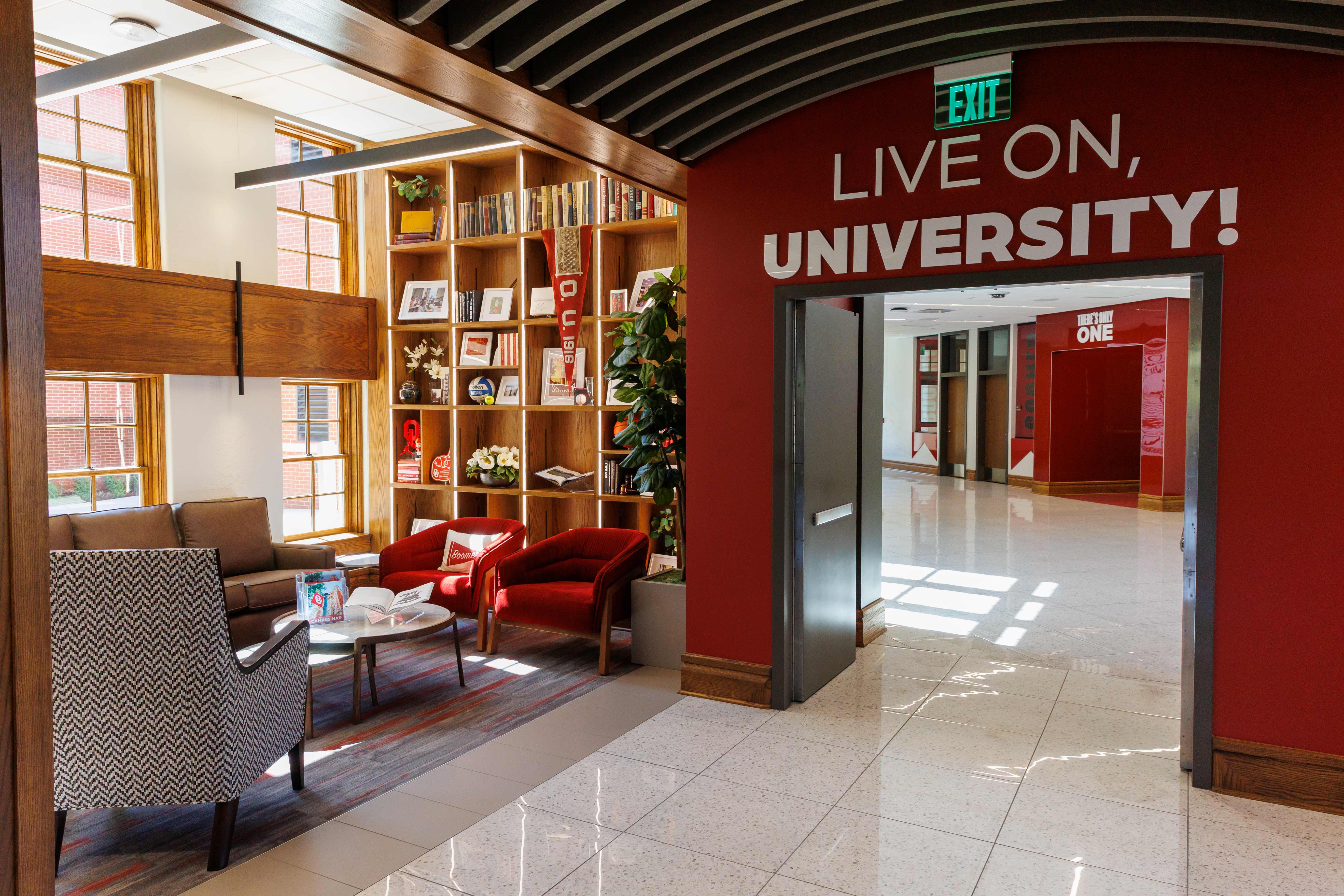 Jones Family Welcome Center in. Jacobson Hall.