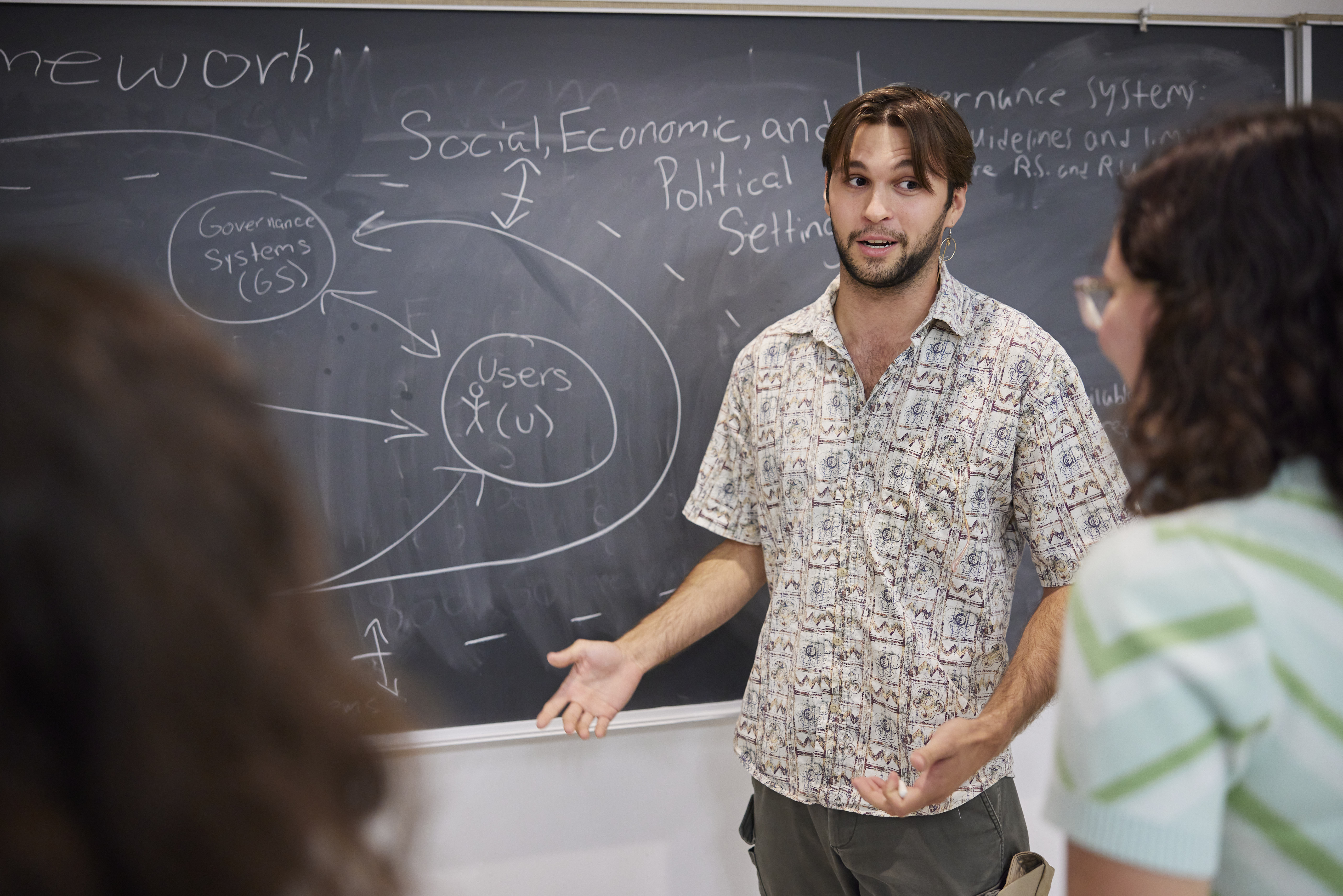 Students in a classroom.