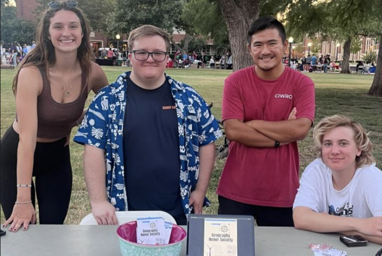 Students tabling at an event.