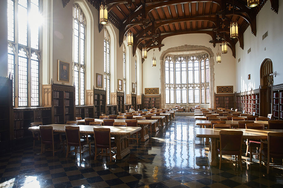 The Great Reading Room in Bizzel Library.