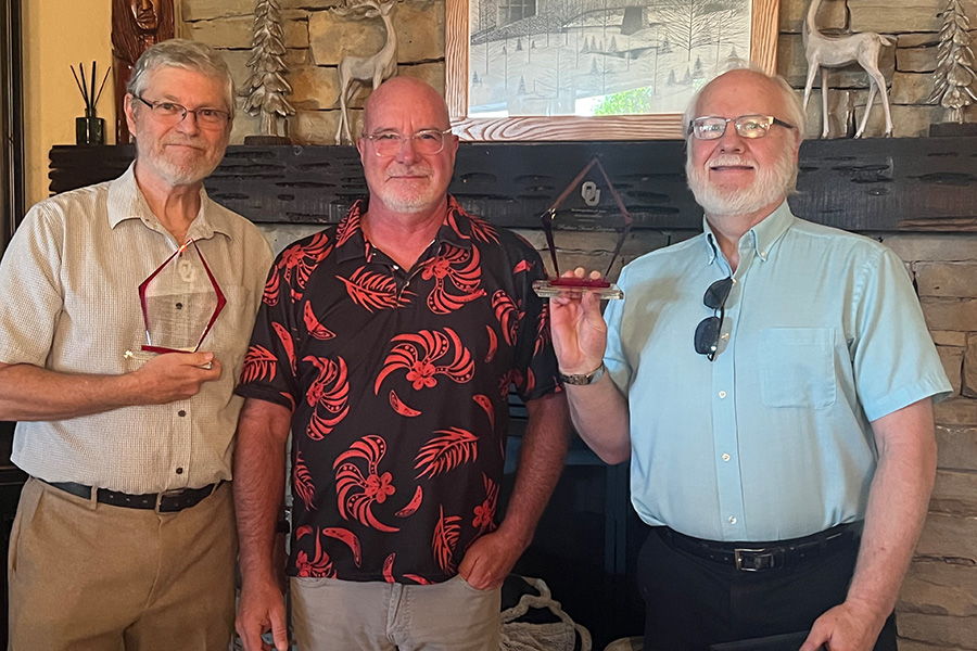 Robert White and Daniel Glatzhofer with chair John Peters