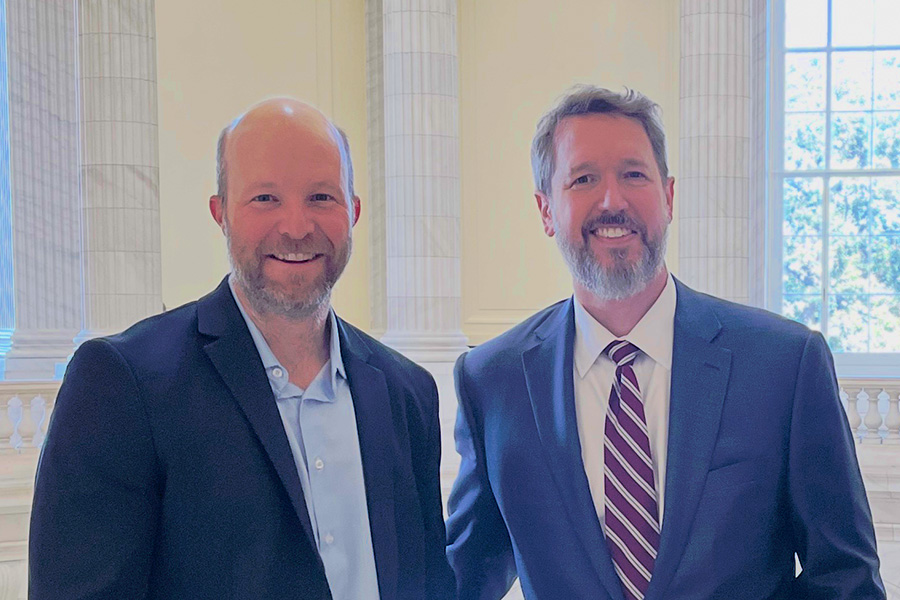 OU Faculty Rusty Jones and Ben Watson.