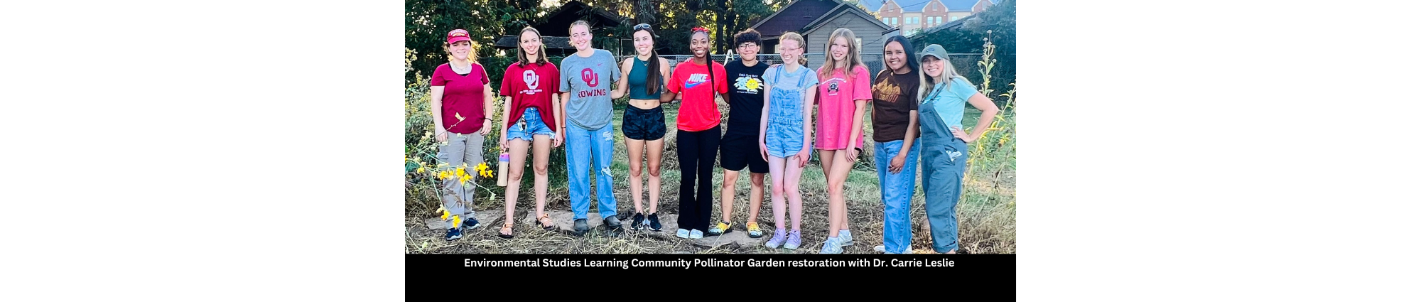 Environmental Studies Learning Community Pollinator Garden restoration with Dr. Carrie Leslie 