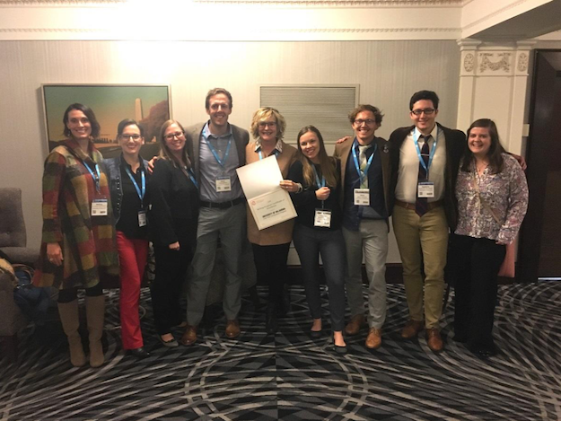 Dr. Roxanne Mountford, Director of the FYC Program, and her team of past and present assistant directors, associate director, and two lecturers received the award in a ceremony in Kansas City, Missouri on March 16, 2018.