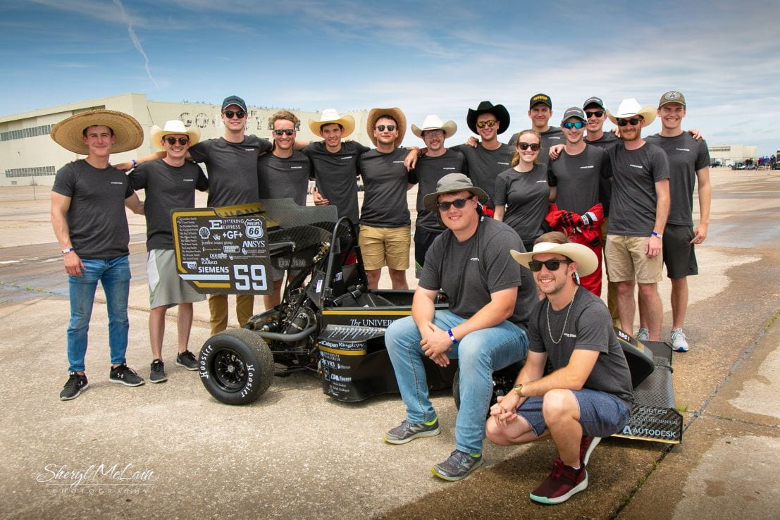 Group of racing competition team students