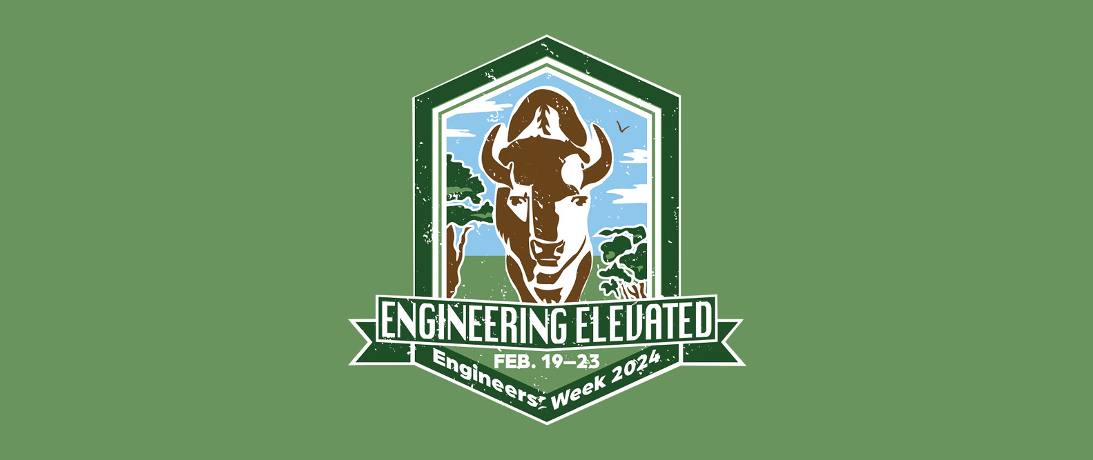 Graphic of bison with title of this year's eweek theme: Engineering Elevated.