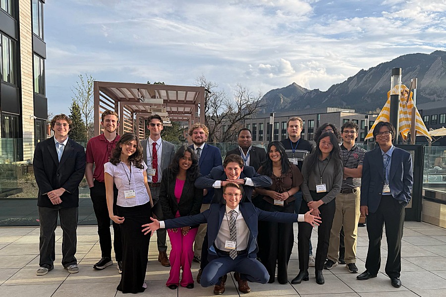 IEEE Sooners in a group outside the IEEE Conference in Colorado. 