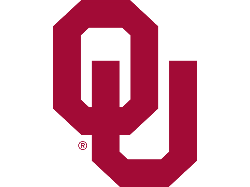 interlocking OU logo in crimson