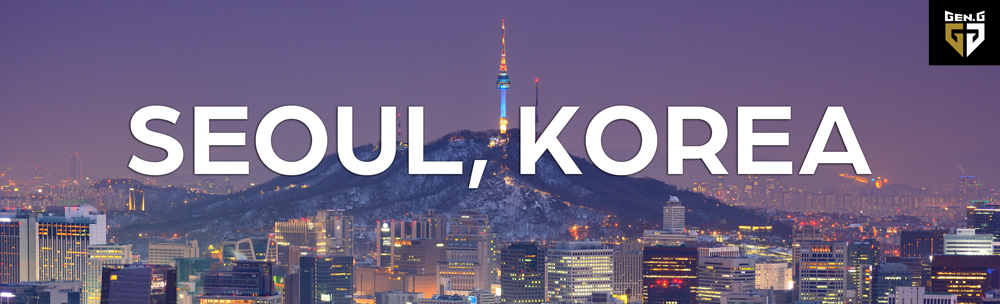 Seoul, Korea skyline and travel abroad program header.