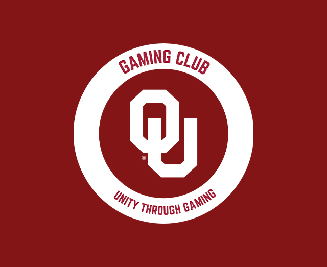 OU, Gaming Club, Unity Through Gaming logo.