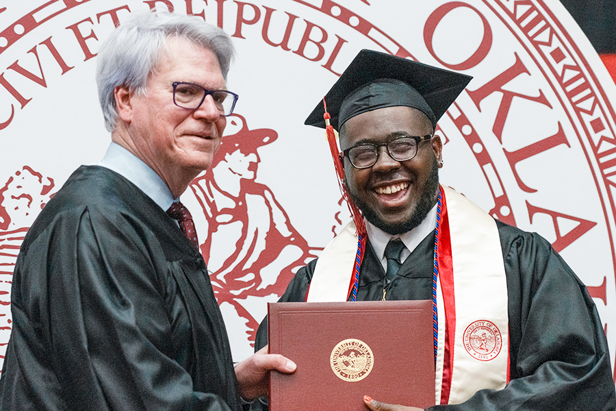 Dean Ed Kelley (left) and Romelo Woodfork (right)