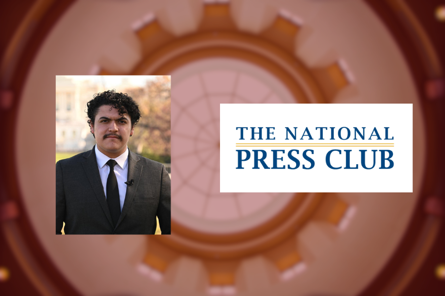 Kevin Palomino and The National Press Club logo.