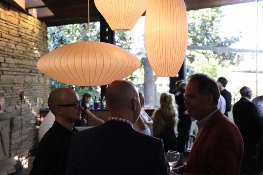 A reception at the Ledbetter House.