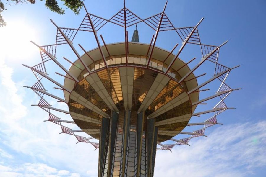 A viewing tower by an American School architect.
