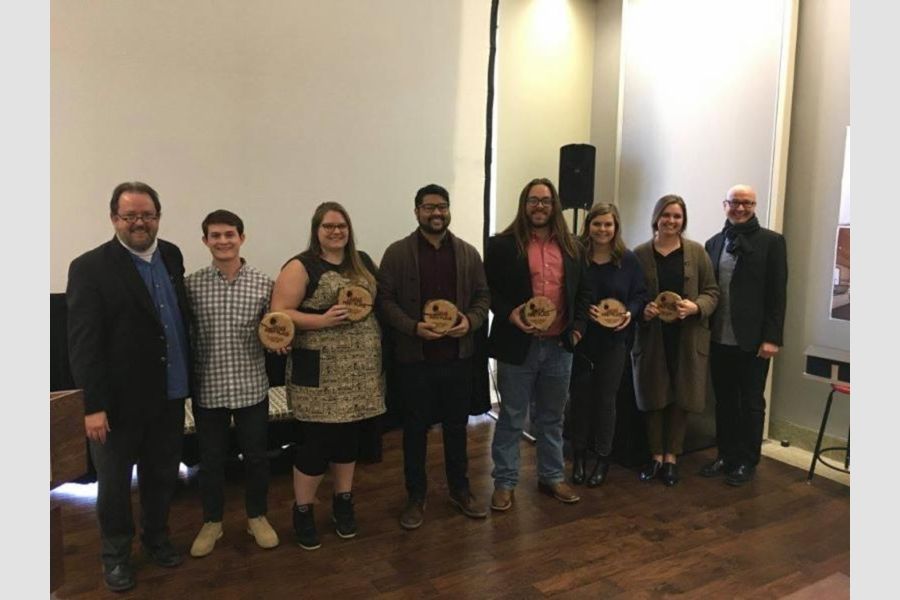The winning students.