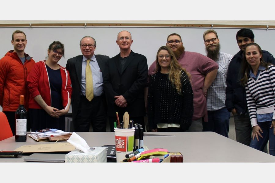 Professor Chandler with the Urban Design Studio.