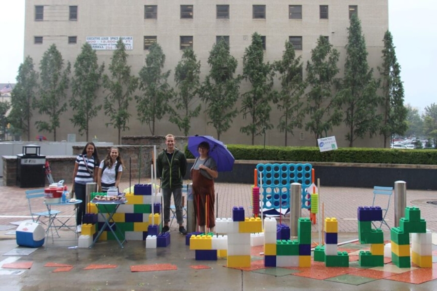 Urban Design students on parking day.