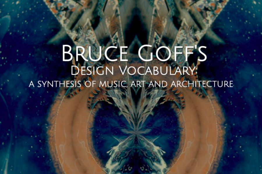 tract mirrored artwork with text Bruce Goffs Design Vocabulary title