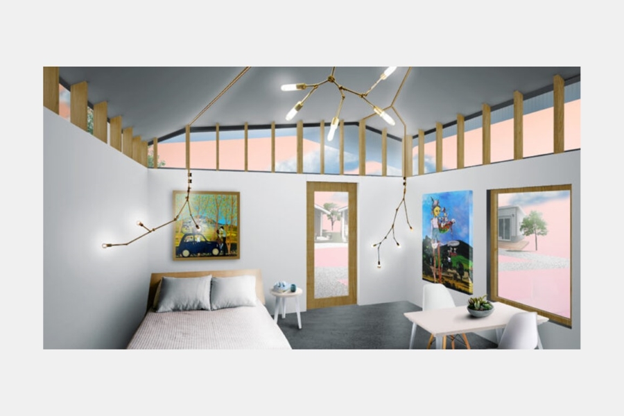 Script Architecture's rendering of a tiny home interior.