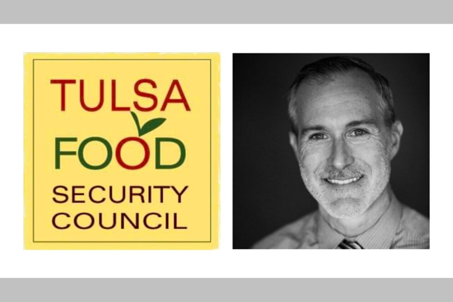 Bryce Lowery and Tulsa Food Security Council logo.