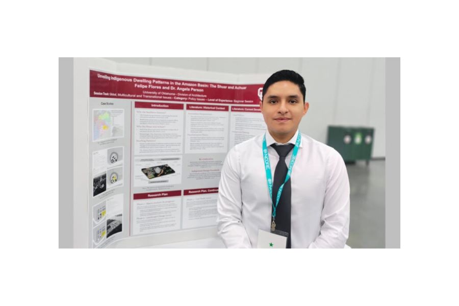 Felipe Flores presenting his research at the National Conference on Race & Ethnicity in American Education conference.