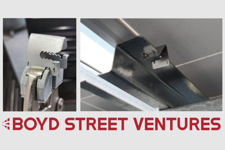V-Clamp and the Boyd Street Ventures logo.