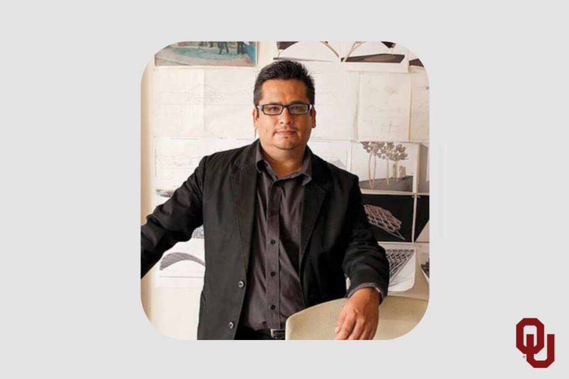 René Peralta with the O U logo.