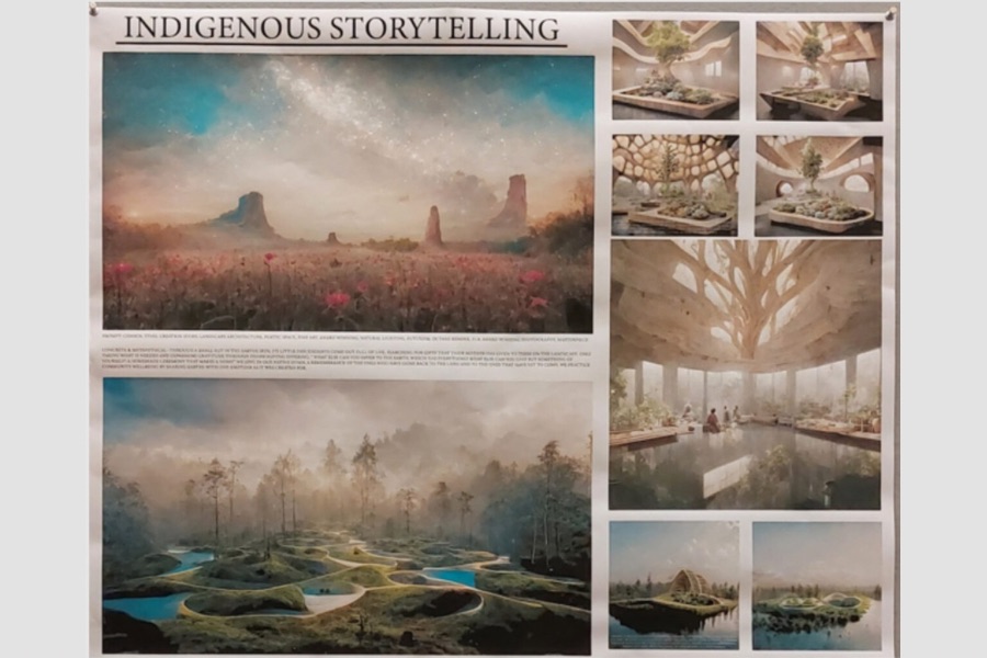 MidJourney designs for the Indigenous Storytelling project.