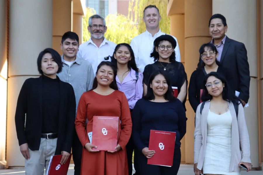 Students from Peru with supporting faculty.