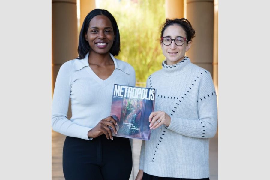 Vanessa Morrison and Deborah Richards with the Fall 2024 cover of Metropolis magazine.