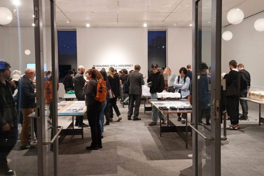 The Is Housing Still Housing exhibit at the University of Houston's Gerald D. Hines College of Architecture.