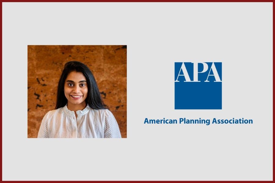 Lahari Peluri with the American Planning Association logo.