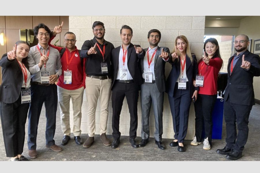 Somik Ghosh with graduate students.