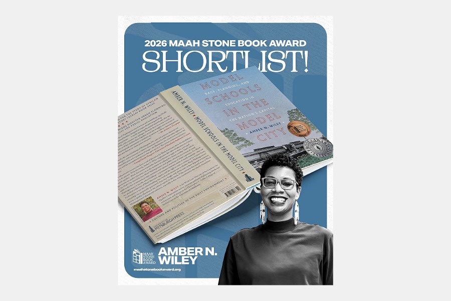 Amber Wiley's image and book cover. 