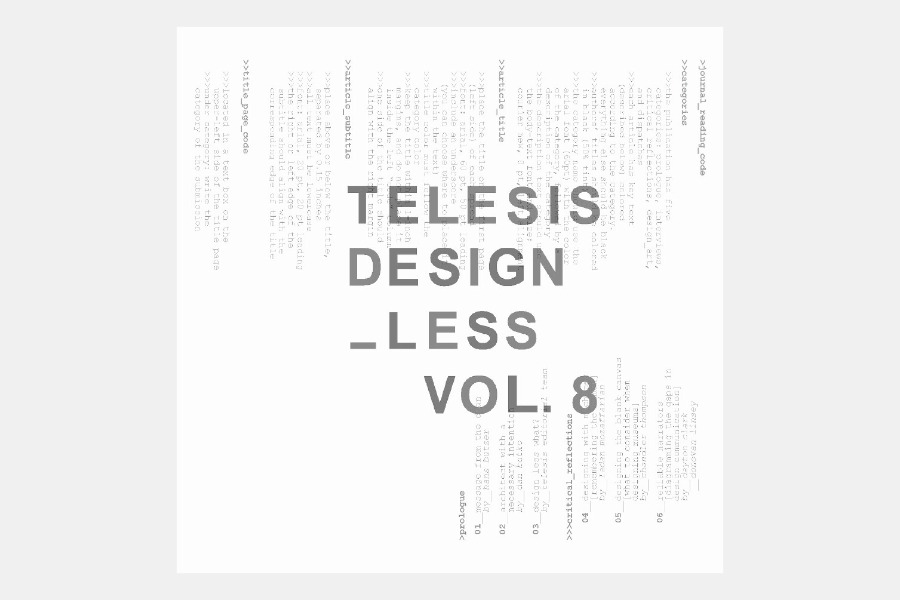 Cover of Telesis Vol. 8. 