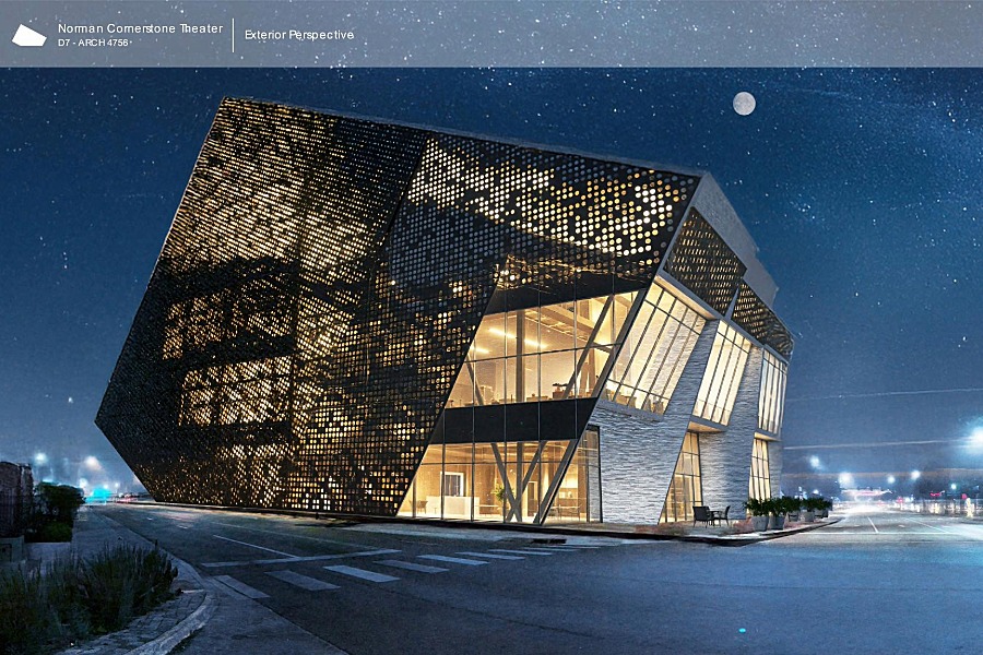 Rendering of the Norman Theater. 
