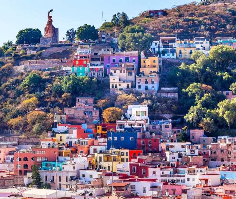 Colorful buildings in Mexico