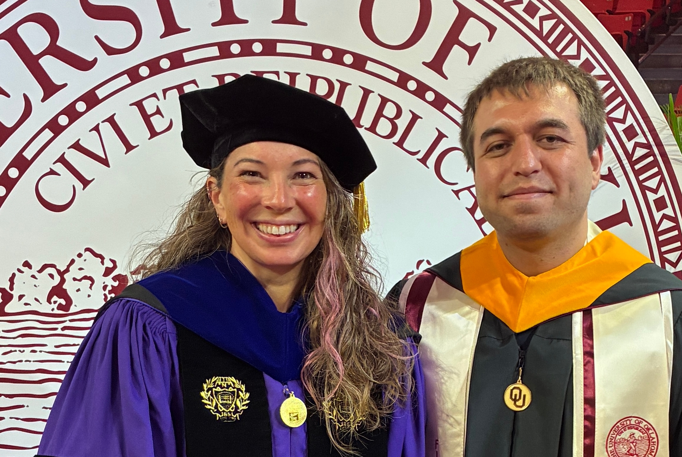 Dr Bedle with student.