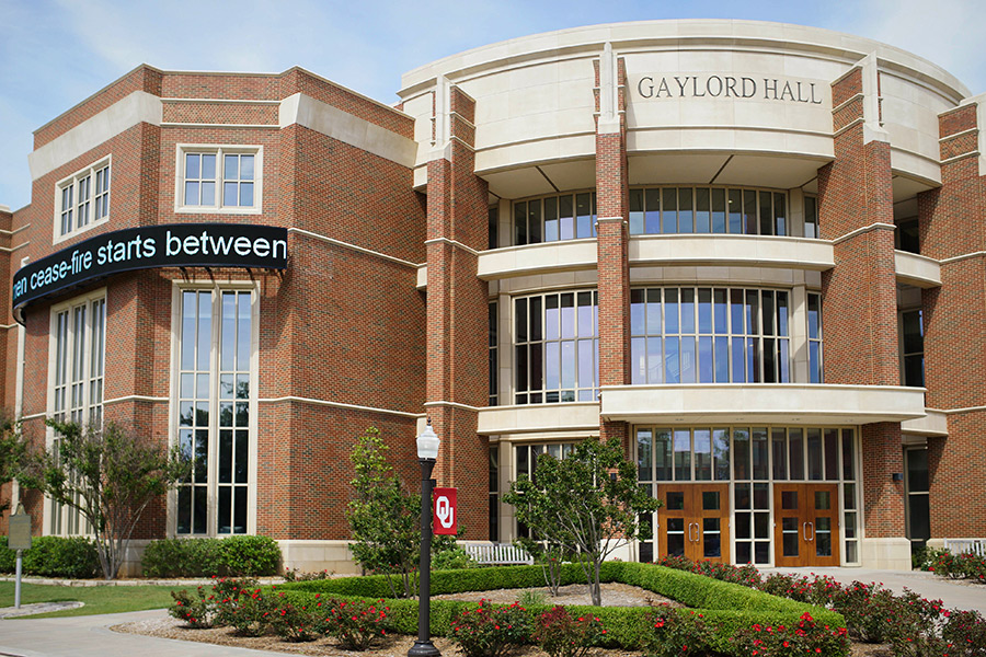 The Gaylord College of Journalism and Mass Communication, on the University of Oklahoma Norman campus.