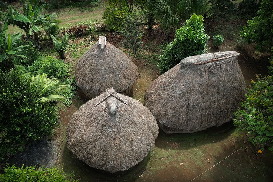 An aerial view of the Jea House.