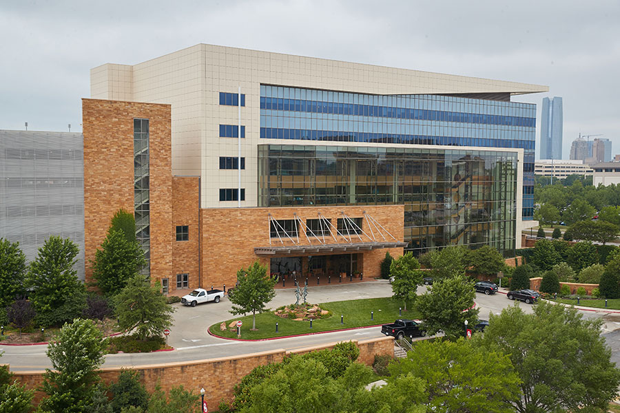 The exterior of the Stephenson Cancer Center.