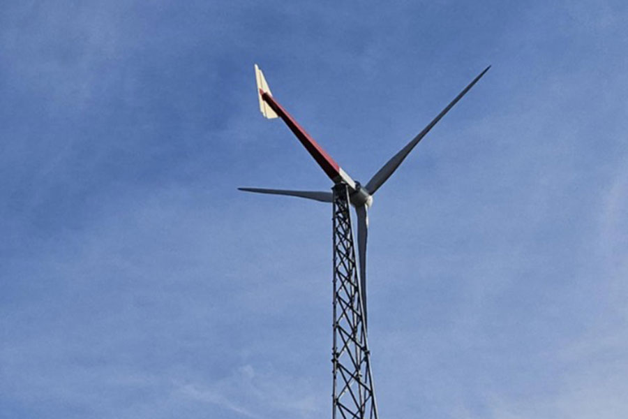 The new Bergey wind turbine located at OU's OpenLab. 