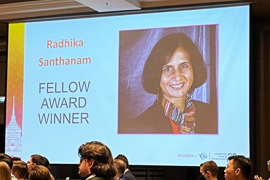 Radhika Santhanam Fellow Award Winner.