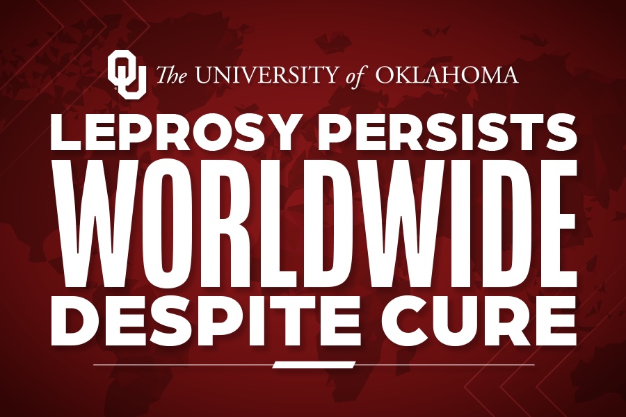 A graphic that reads "leprosy persists worldwide despite cure."