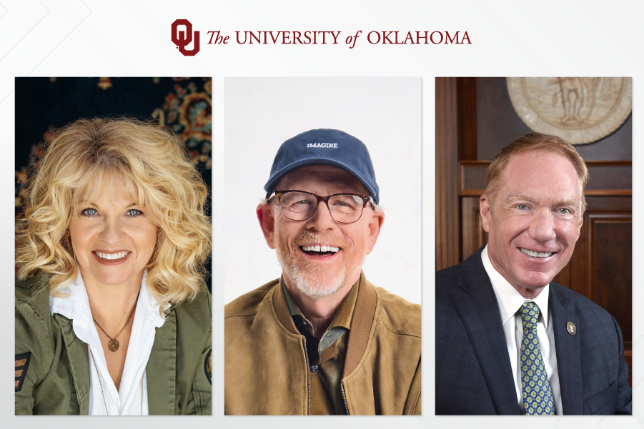 Graphic with images of  Sherri Coale, Ron Howard and Bill G. Lance Jr.